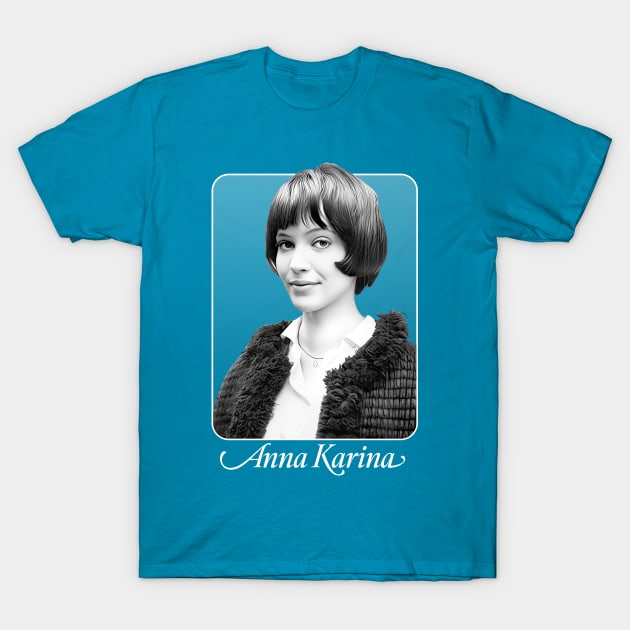 Anna Karina \/\/\ Retro Style Fan Artwork T-Shirt by DankFutura